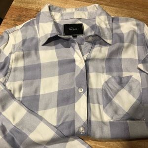 Rails plaid periwinkle shirt xs